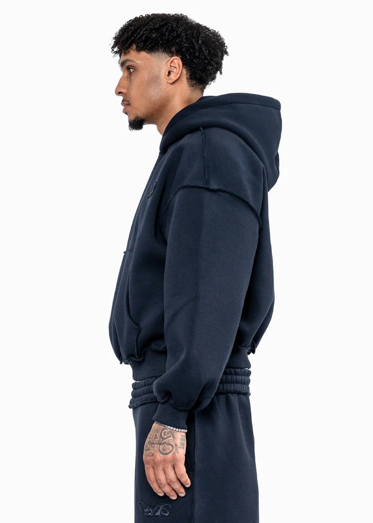 BMS PATCH NAVY HOODIE