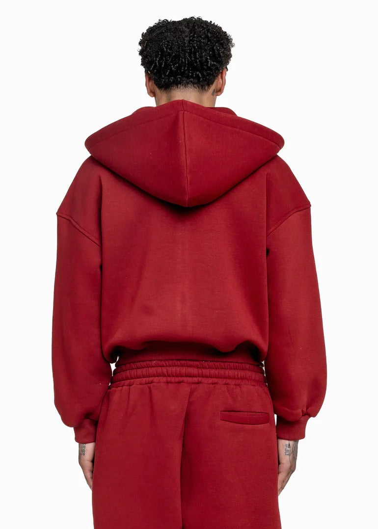 BORDEAUX ZIP HOODIE