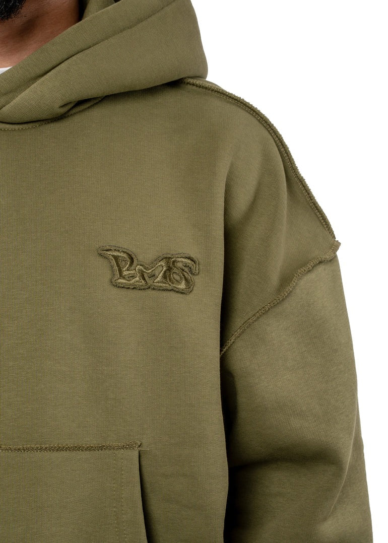 BMS PATCH OLIVE HOODIE