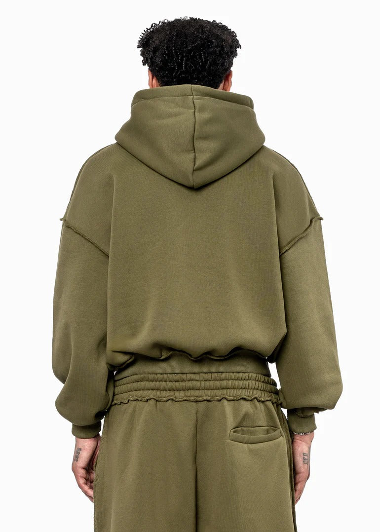 BMS PATCH OLIVE HOODIE