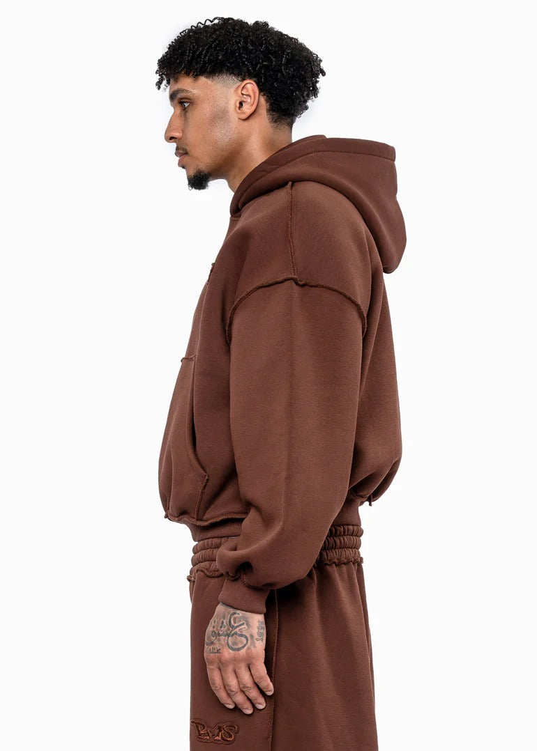 BMS PATCH BROWN HOODIE