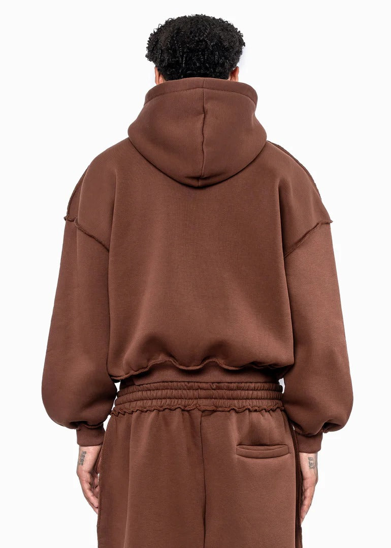 BMS PATCH BROWN HOODIE