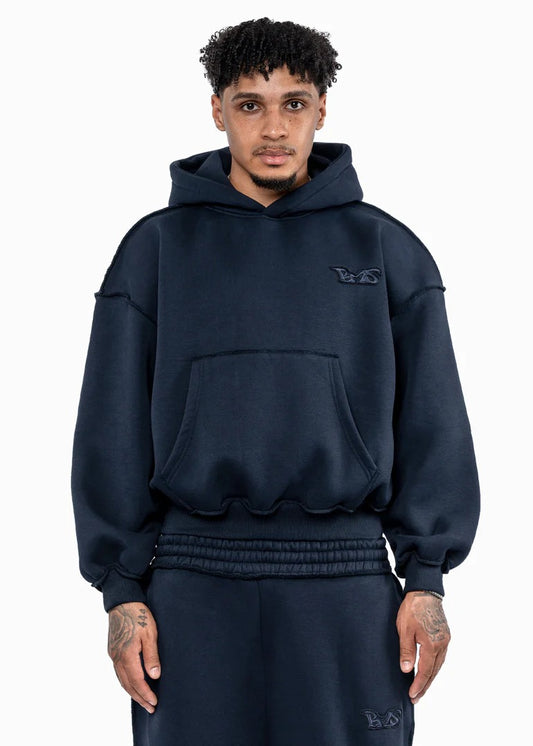 BMS PATCH NAVY HOODIE