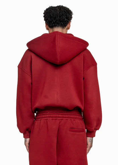 BORDEAUX ZIP HOODIE