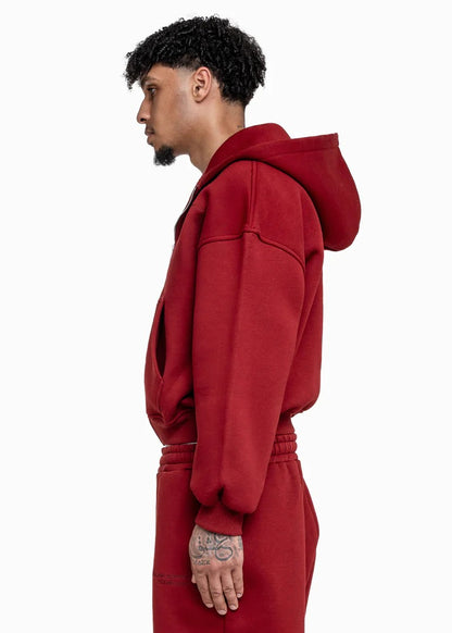 BORDEAUX ZIP HOODIE