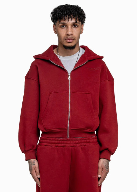 BORDEAUX ZIP HOODIE