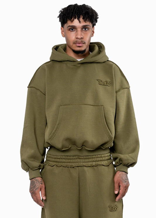 BMS PATCH OLIVE HOODIE